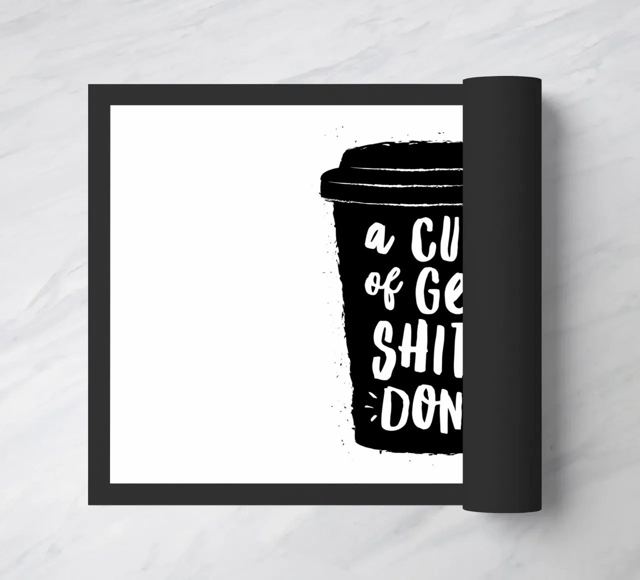 Una tazza di Get Shit Done Typografie Design zerbino da THE MOTIVATED TYPE