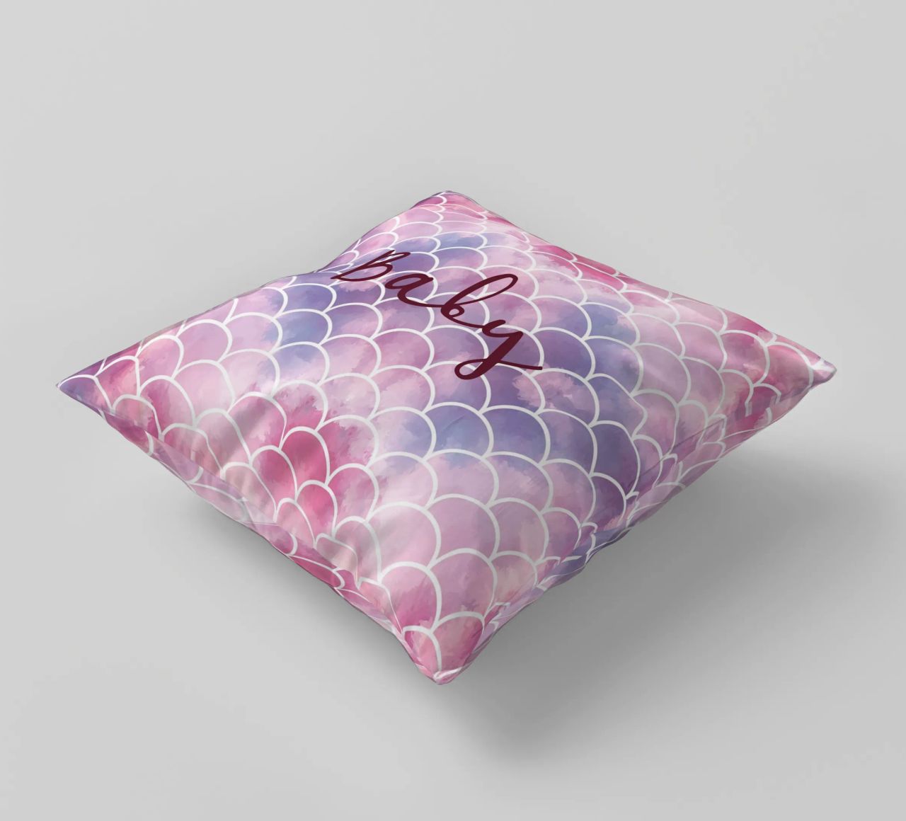 Scala di sirena colorata cuscino da ComfyCouture