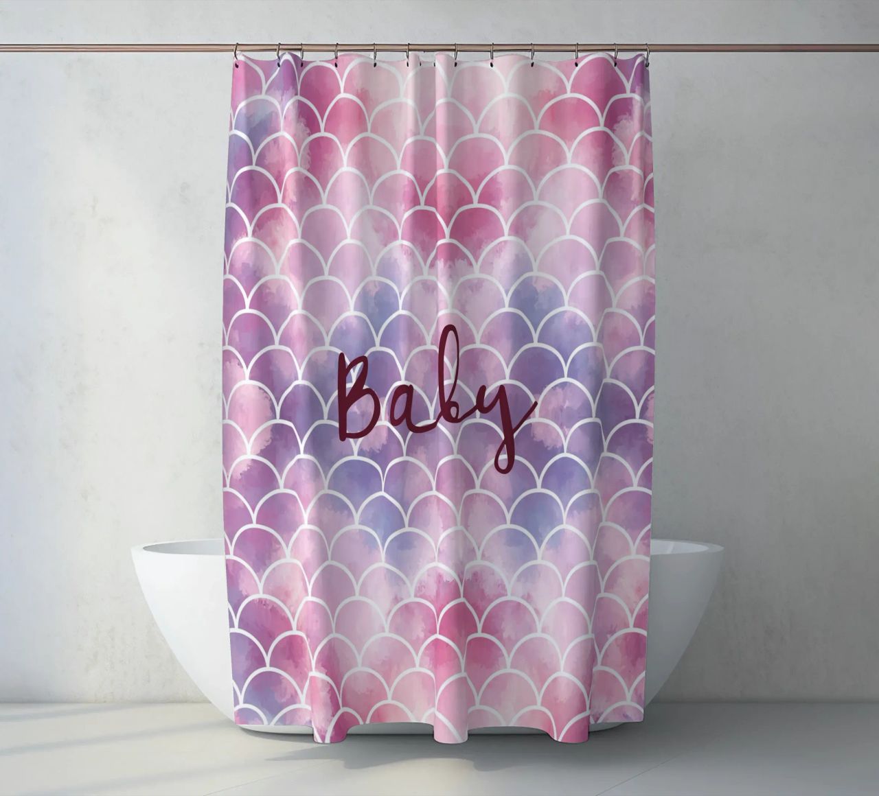 Scala di sirena colorata tenda da doccia da ComfyCouture
