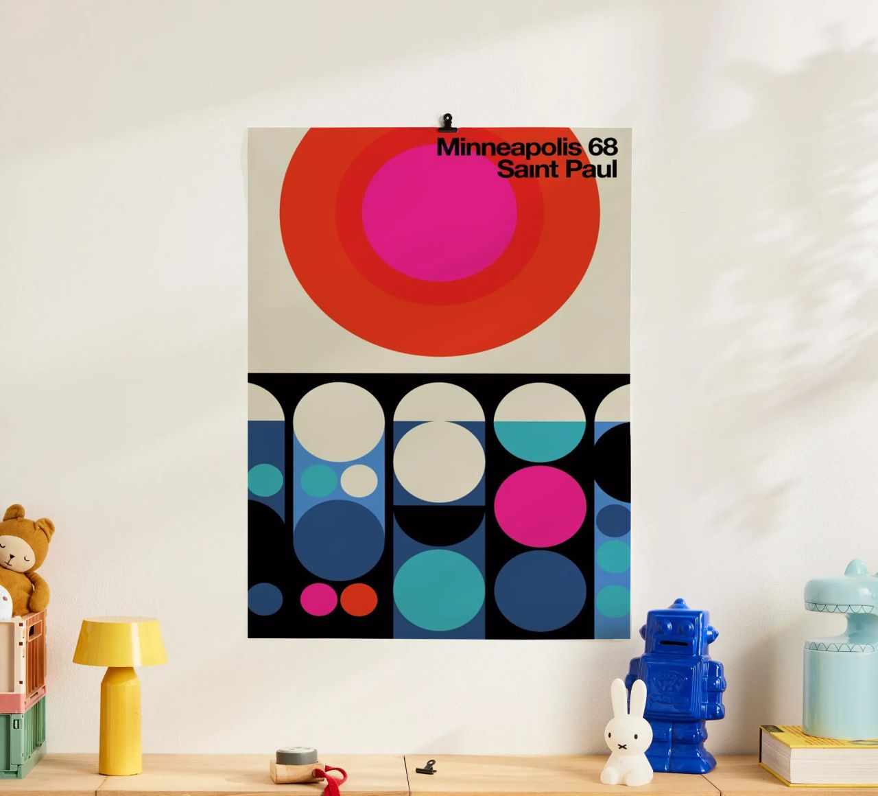 Minneapolis-Saint Paul 68 Poster von Bo Lundberg