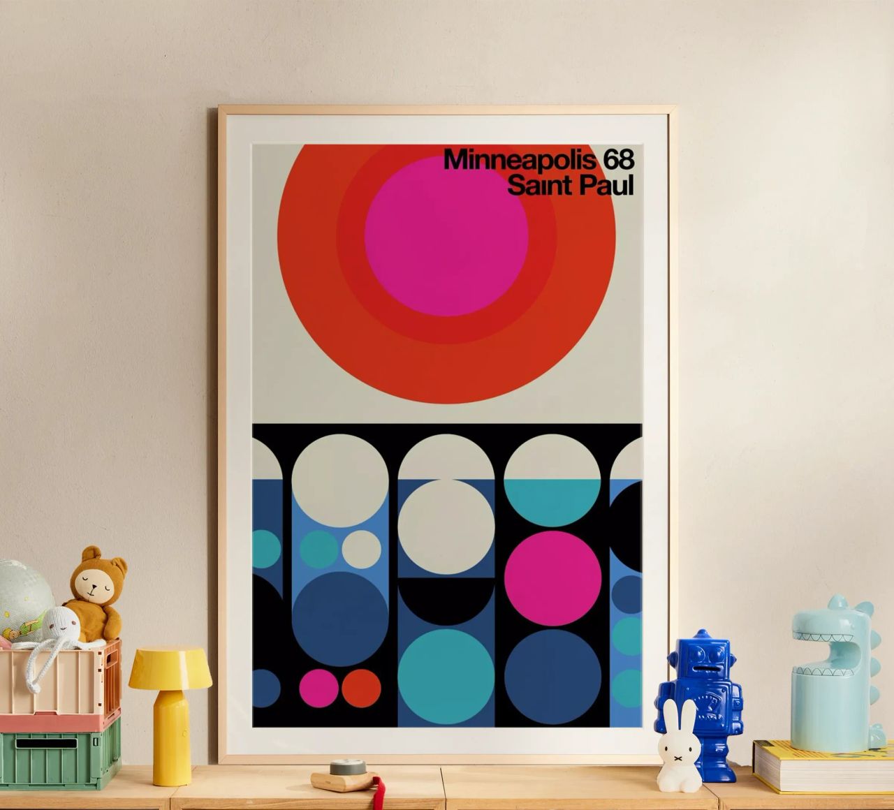 Minneapolis-Saint Paul 68 Poster von Bo Lundberg