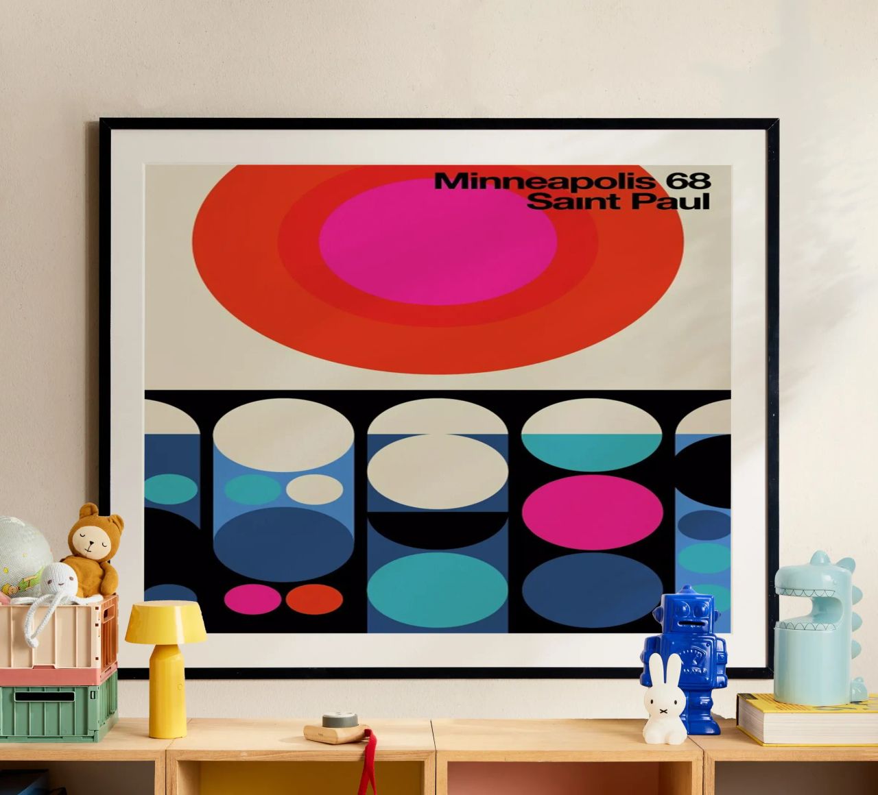 Minneapolis-Saint Paul 68 Poster von Bo Lundberg