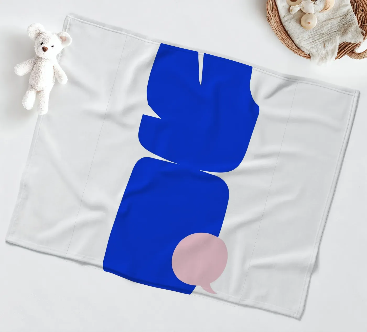 Blue abstract fleecedeken van LisaArtes