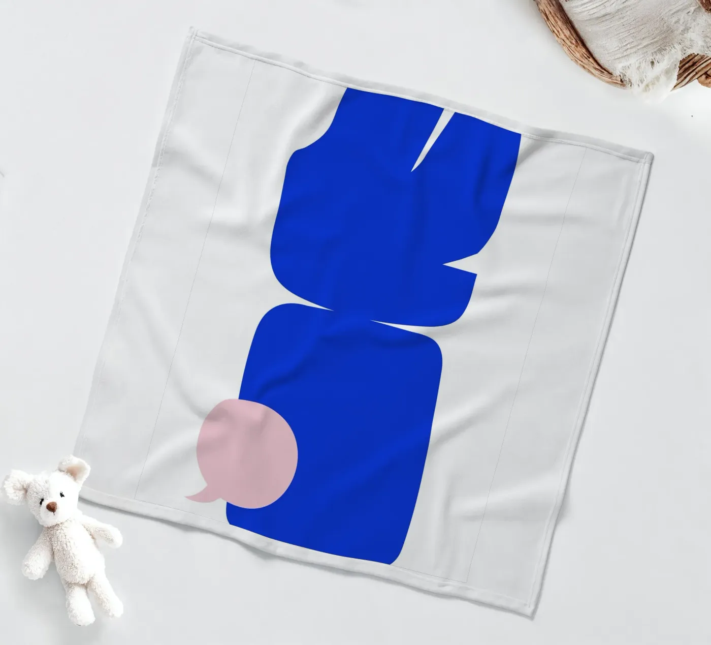 Blue abstract fleecedeken van LisaArtes