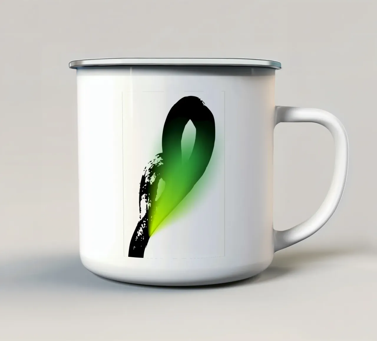 Bold black brushstroke tazza in smalto da LisaArtes