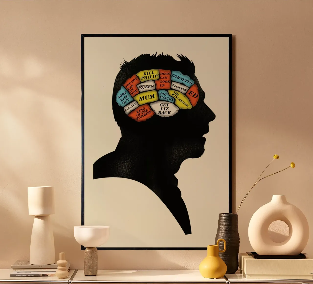 Shaun poster con telaio in plastica da Chris Wharton