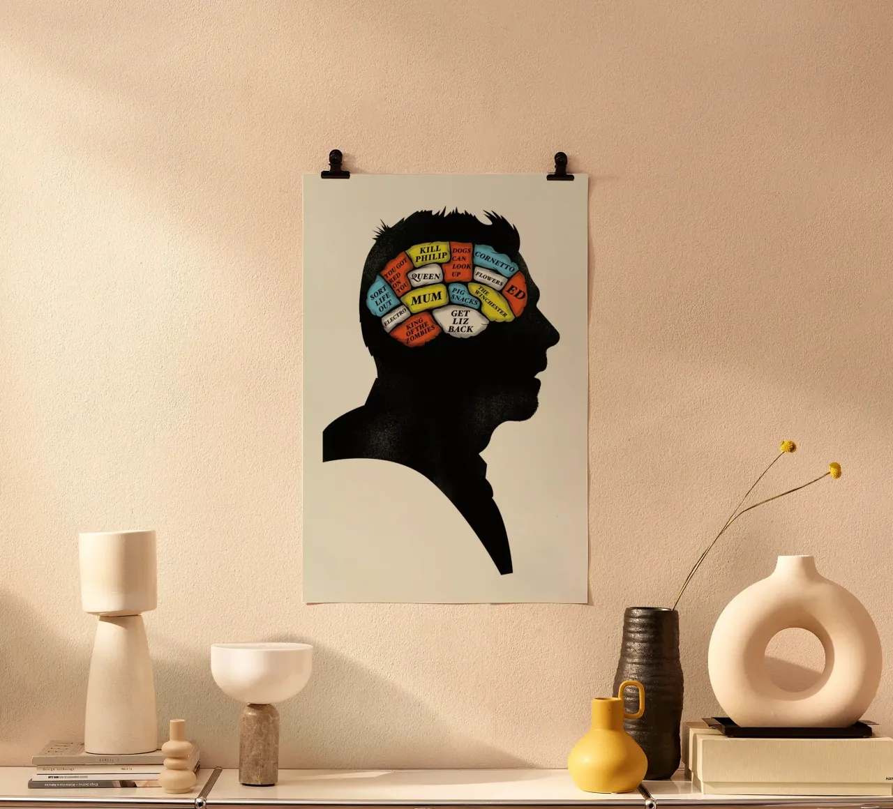 Shaun poster con telaio in plastica da Chris Wharton