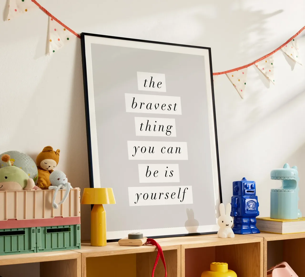 La chose la plus courageuse que vous puissiez être, c'est vous-même Typografie Design hahnemühle de THE MOTIVATED TYPE