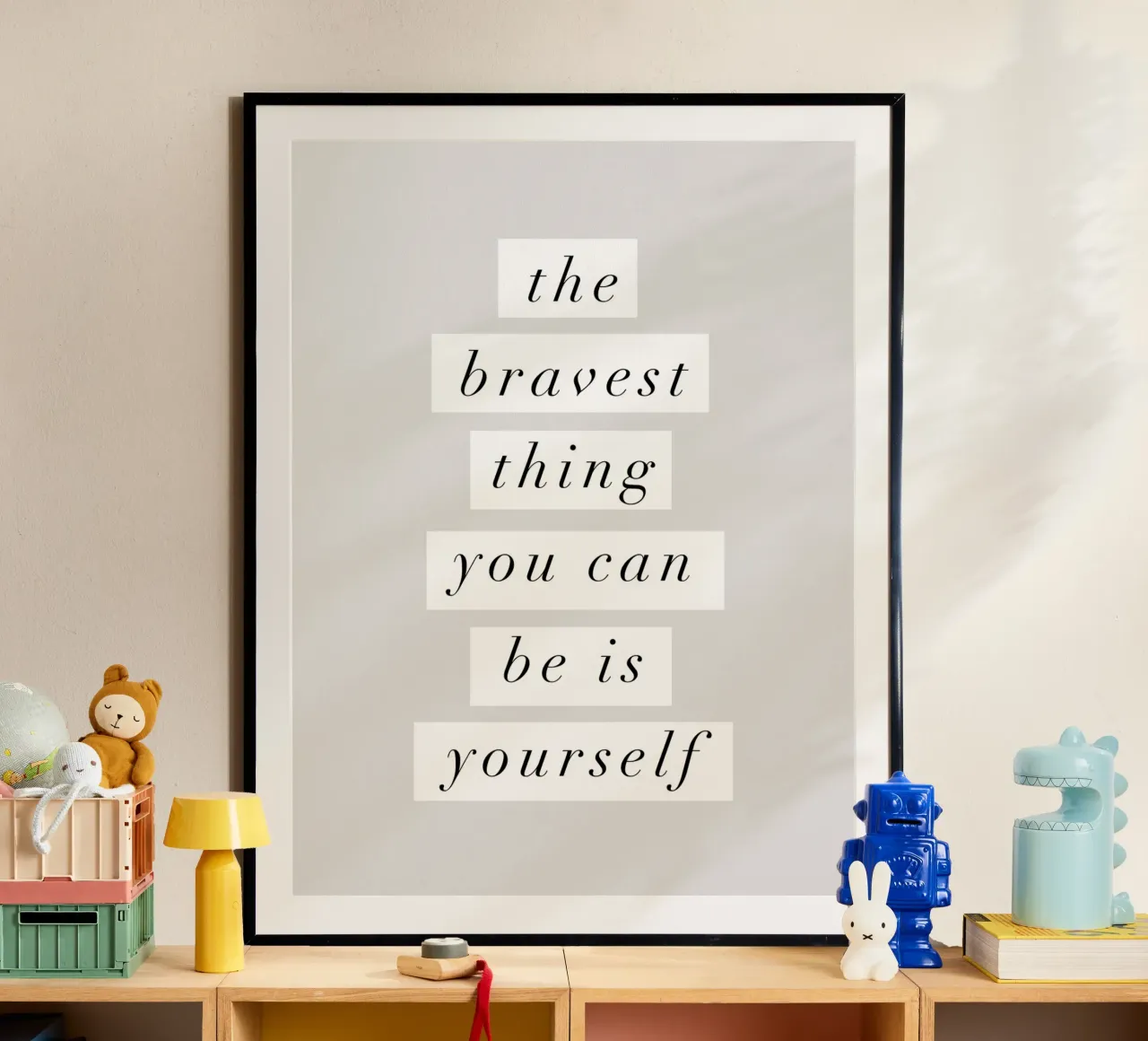 La chose la plus courageuse que vous puissiez être, c'est vous-même Typografie Design hahnemühle de THE MOTIVATED TYPE