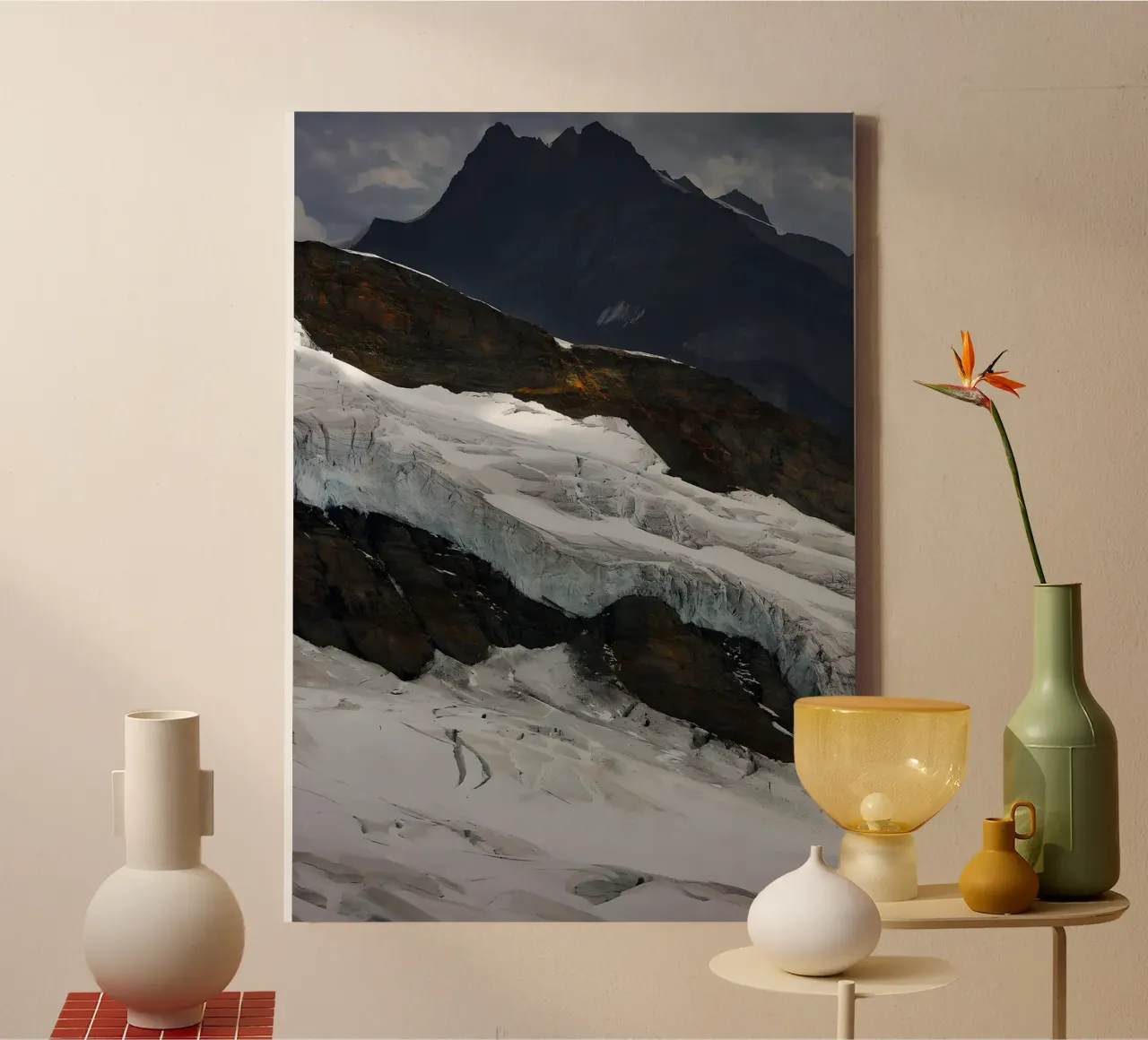 Pure Greenery canvas with Floater frame by Aara