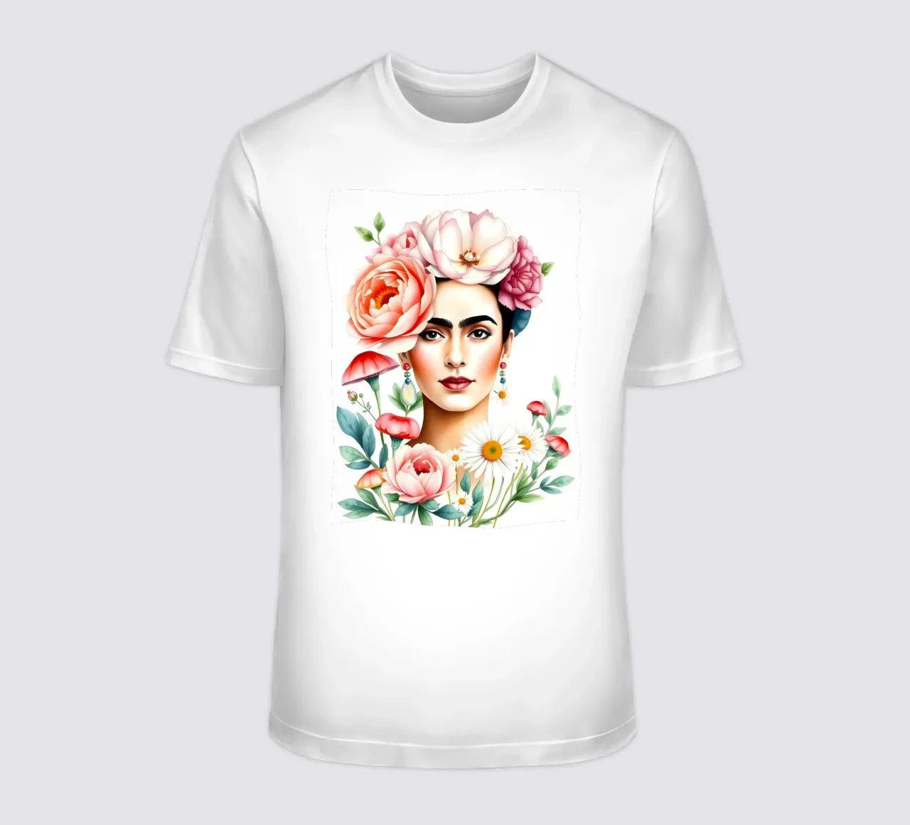 Frida Kahlo Flower Crown t-shirt by ARTOMATIC