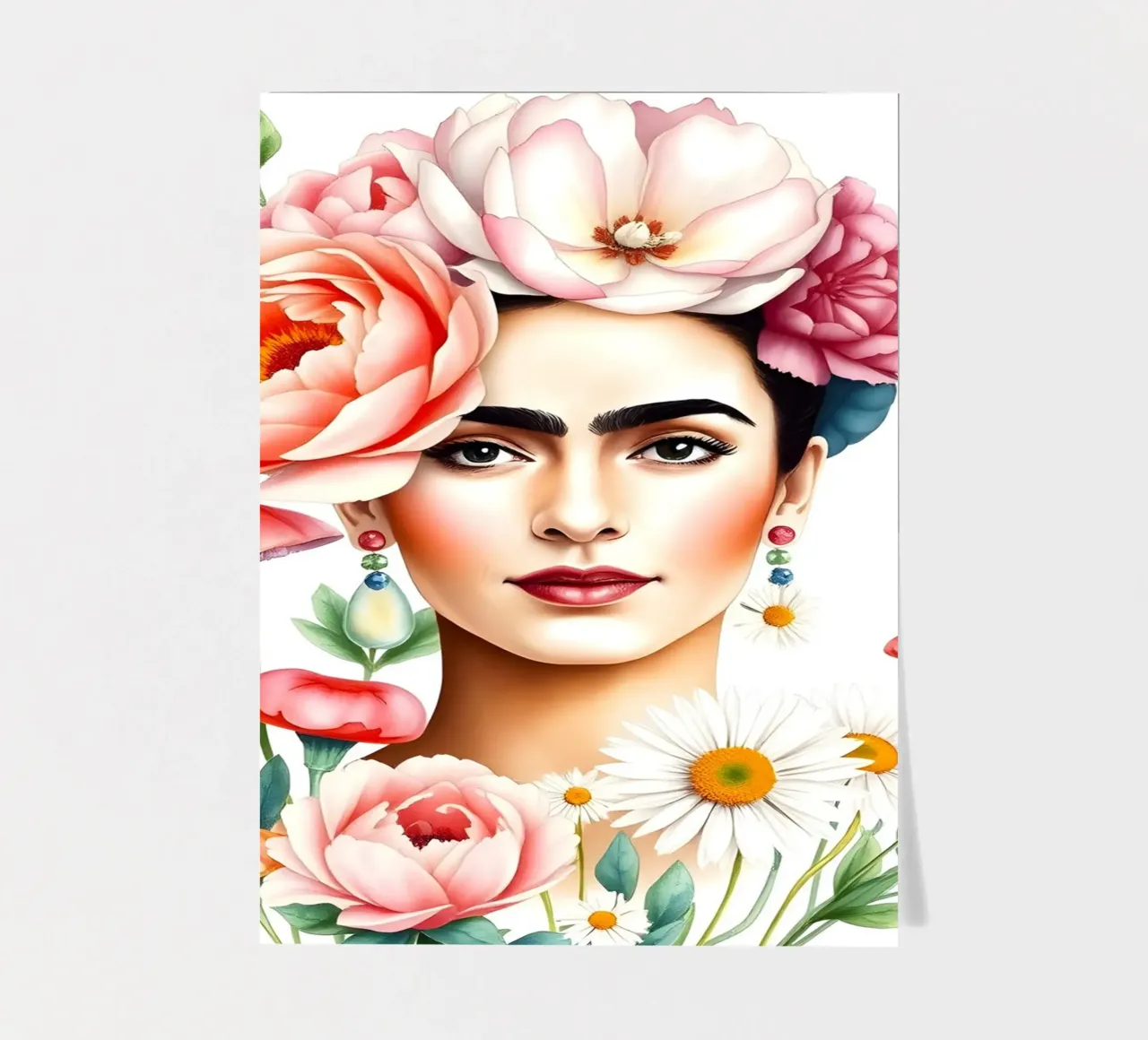 Frida Kahlo Flower Crown sticker sheet by ARTOMATIC