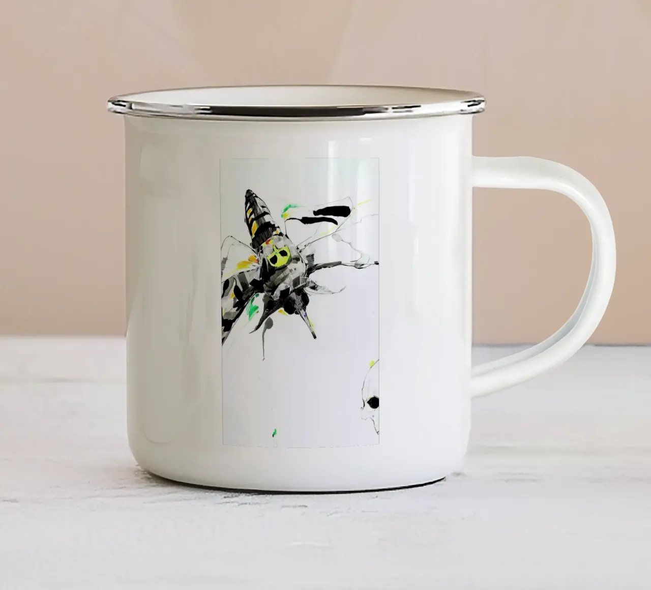 Moth taza de esmalte de Mala Alani