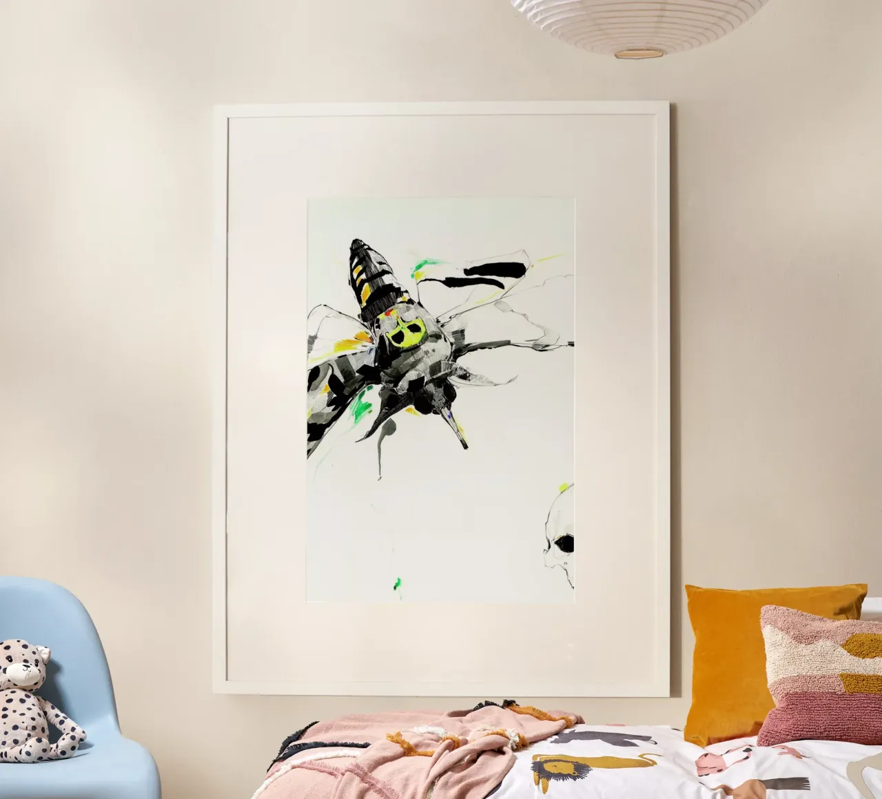 Moth poster con telaio in alluminio da Mala Alani