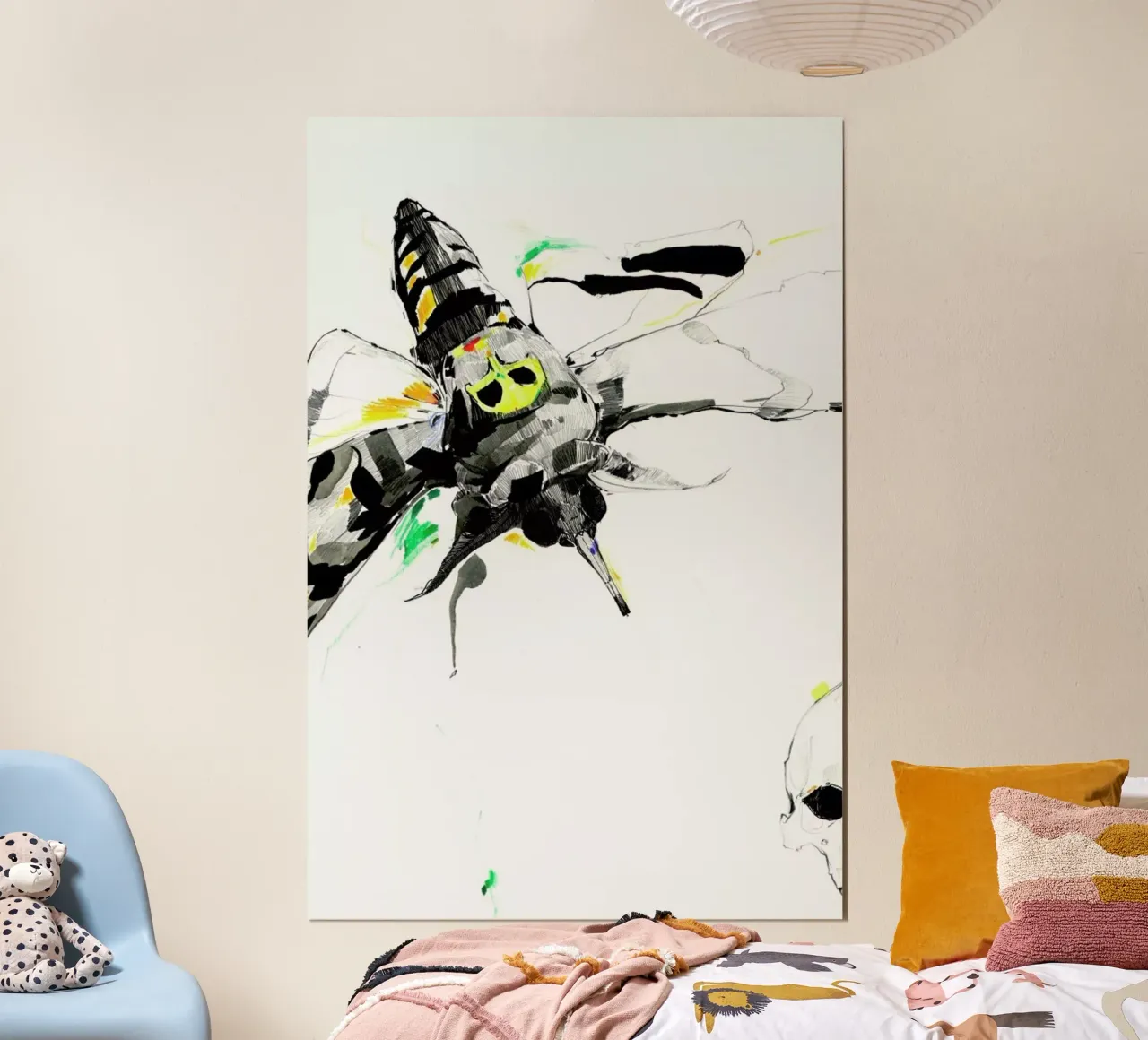 Moth poster con telaio in alluminio da Mala Alani