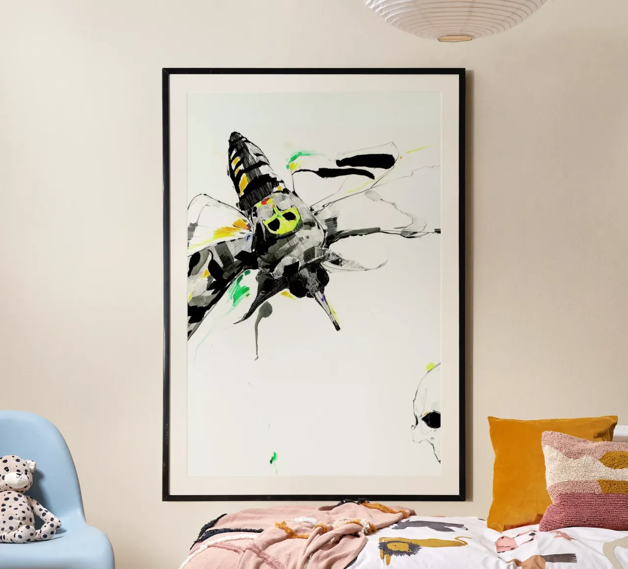 Moth poster con telaio in alluminio da Mala Alani