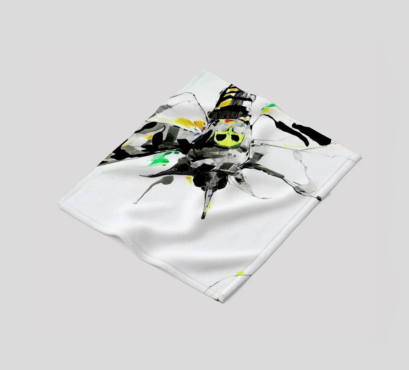 Moth fleece blanket by Mala Alani