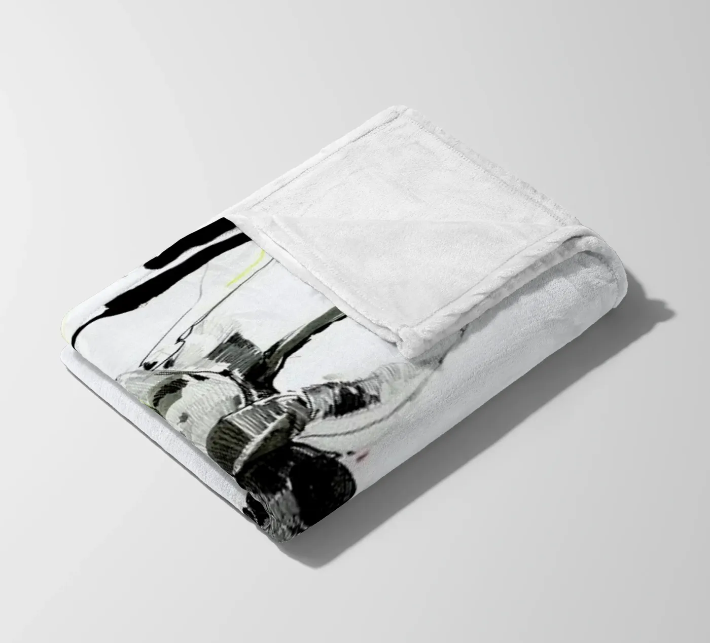 Moth fleece blanket by Mala Alani