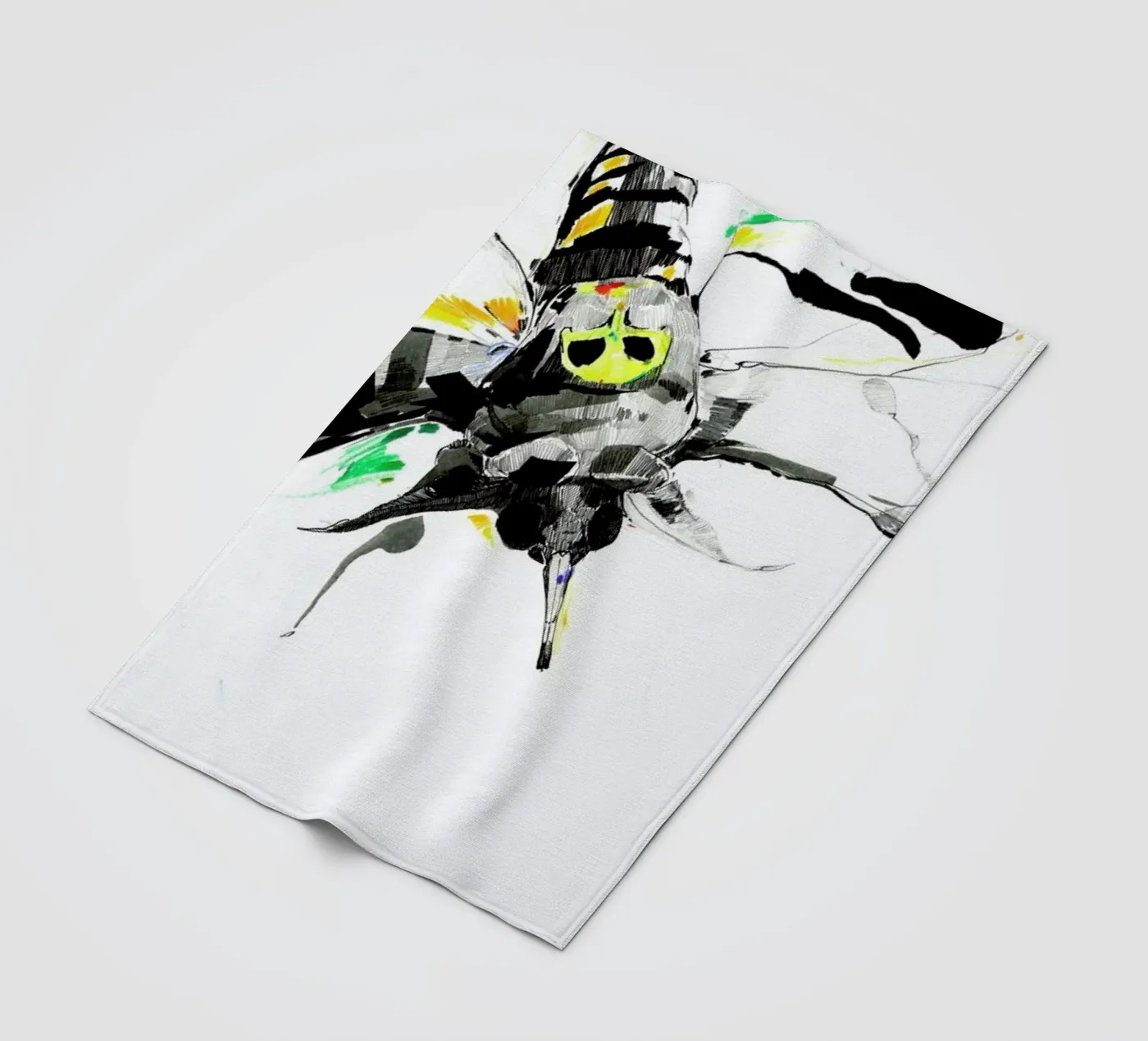 Moth fleece blanket by Mala Alani