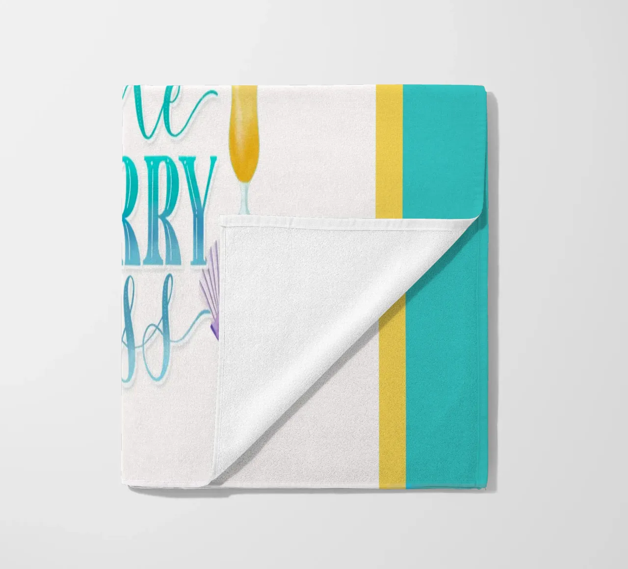 Mehr Strand. Worry Less. Cooles Lettering mit Strandfeeling Strandtuch von CalliLetters