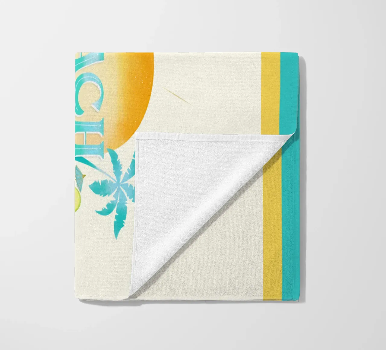 Mehr Strand. Worry Less. Cooles Lettering mit Strandfeeling Strandtuch von CalliLetters