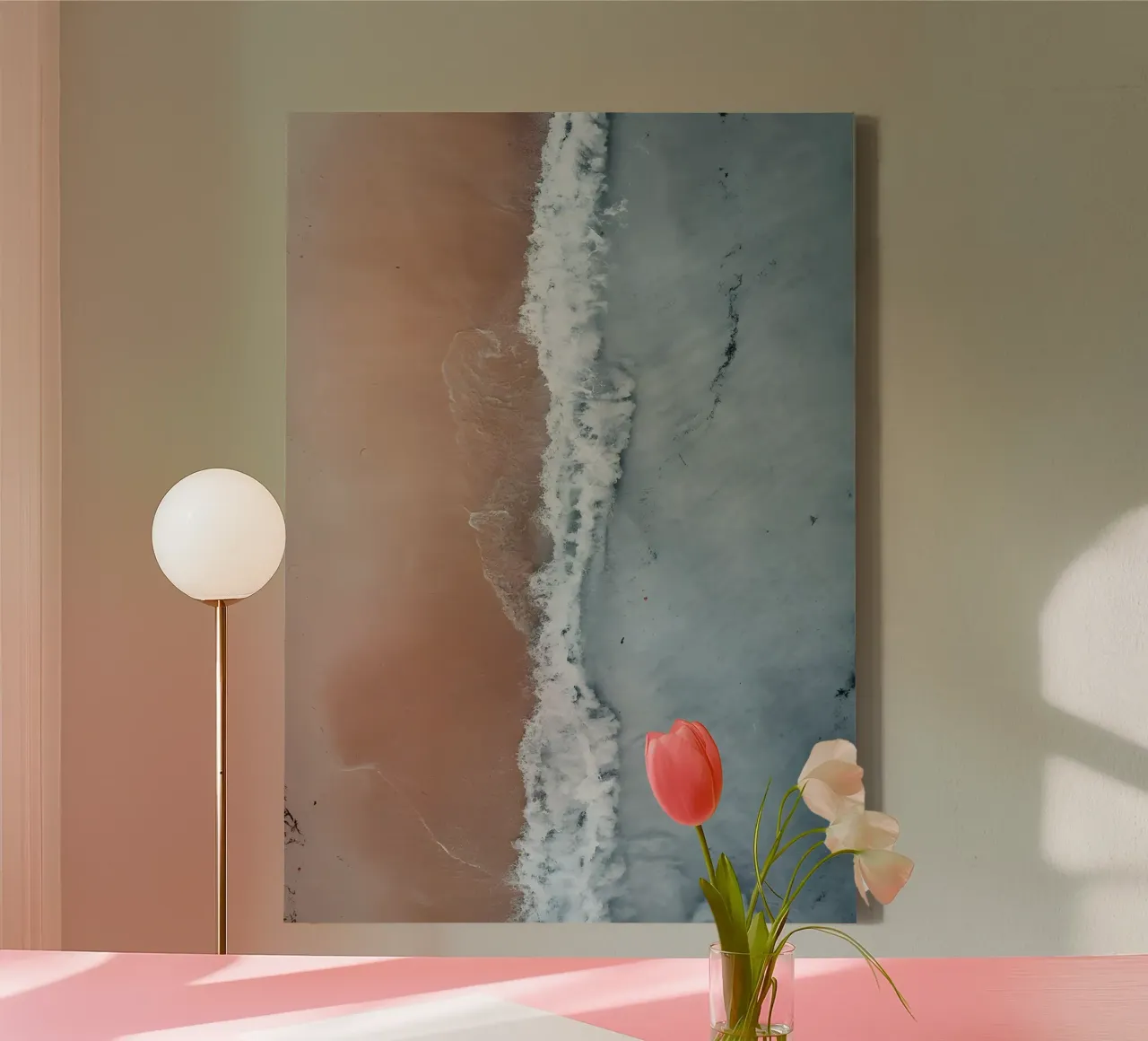Paradise canvas with Floater frame by Aara