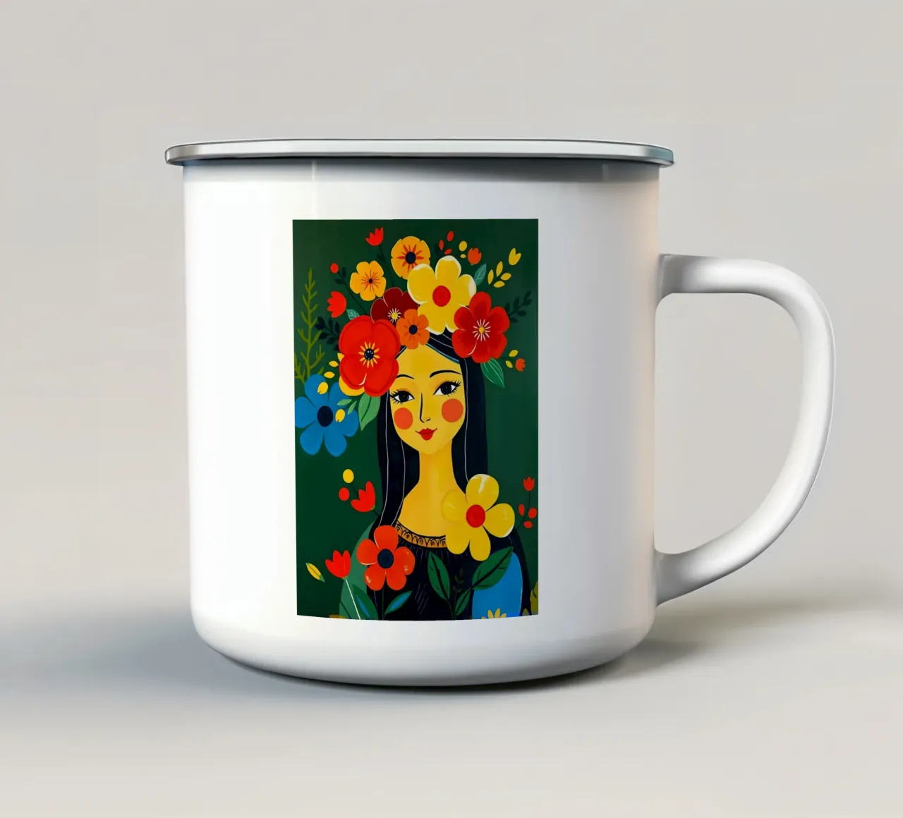 MONA LISA STILE MATISSE tazza in smalto da ARTOMATIC