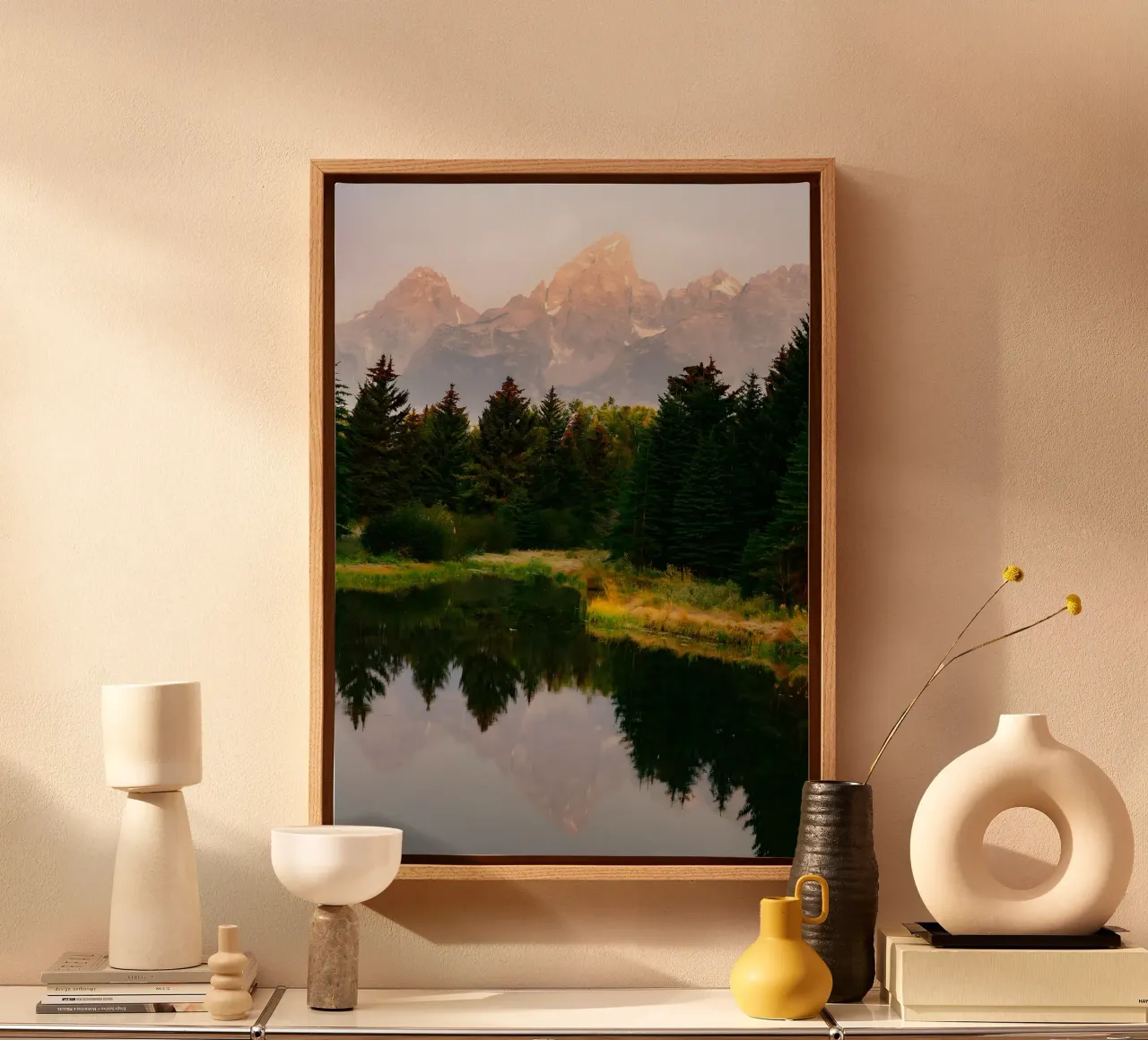 Crashing Waves canvas with Floater frame by Aara