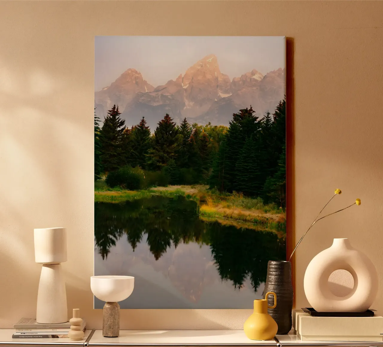 Crashing Waves canvas with Floater frame by Aara