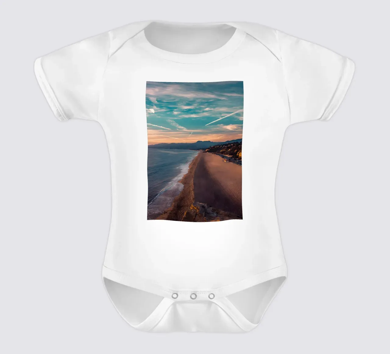 Meer der Wolken Kurzarm Babybody von Aara