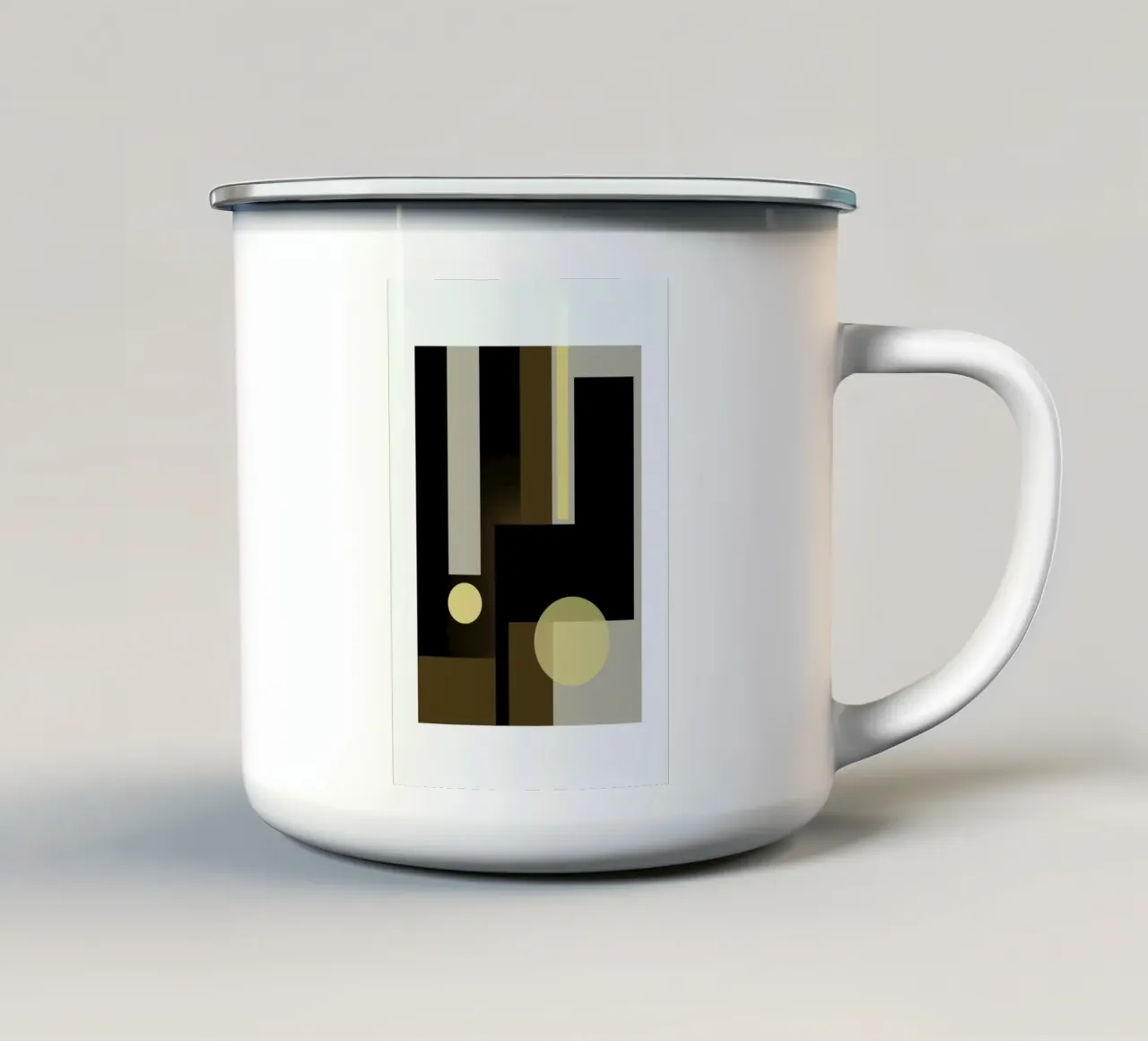 Grey, Brown & Yellow tazza in smalto da Nordic Creators