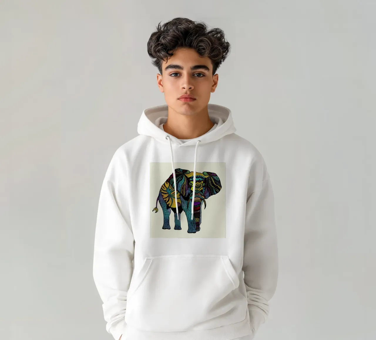 Elephant of Namibia felpa con cappuccio da Pom Graphic Design