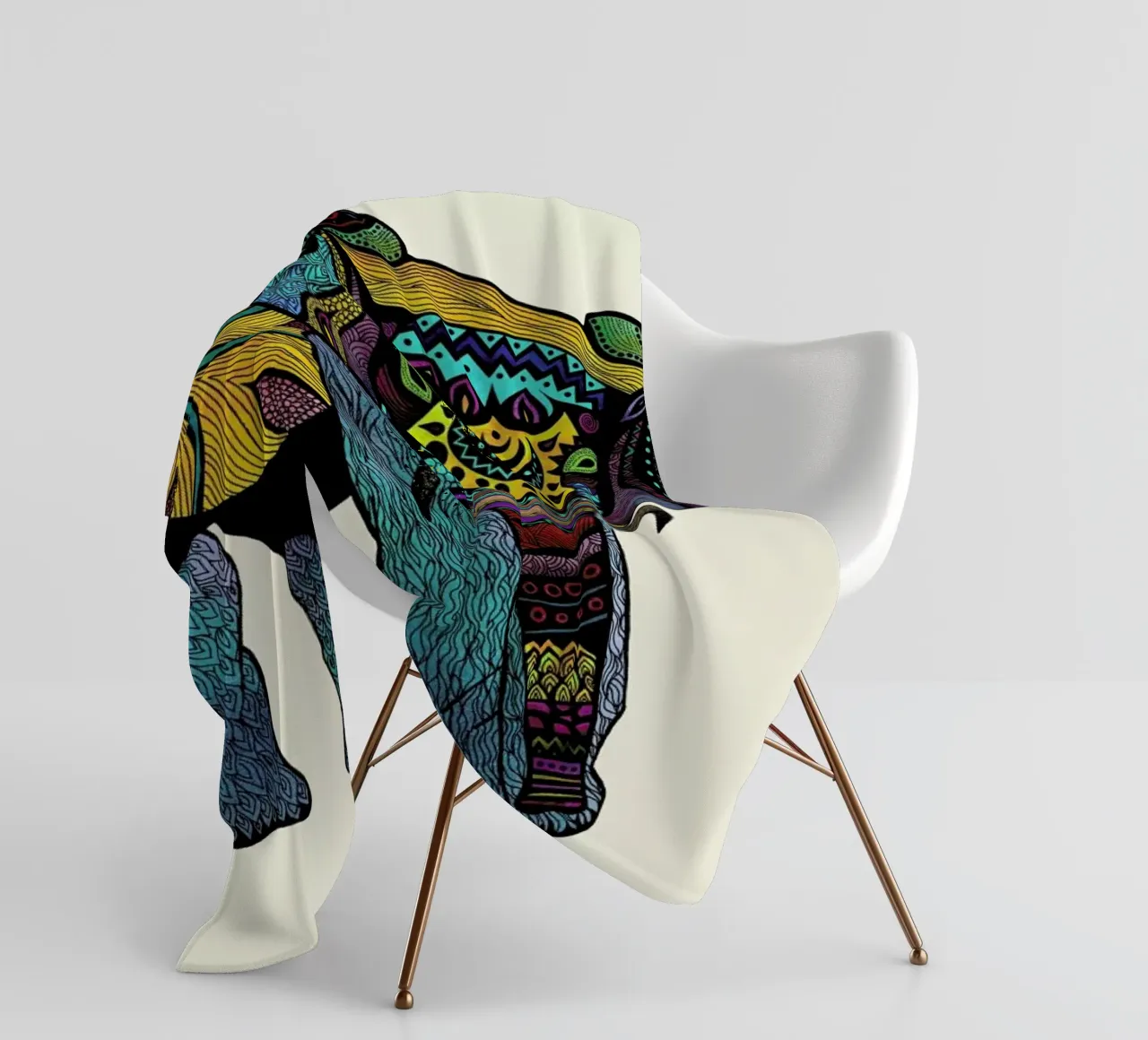 Elephant of Namibia coperta in pile da Pom Graphic Design