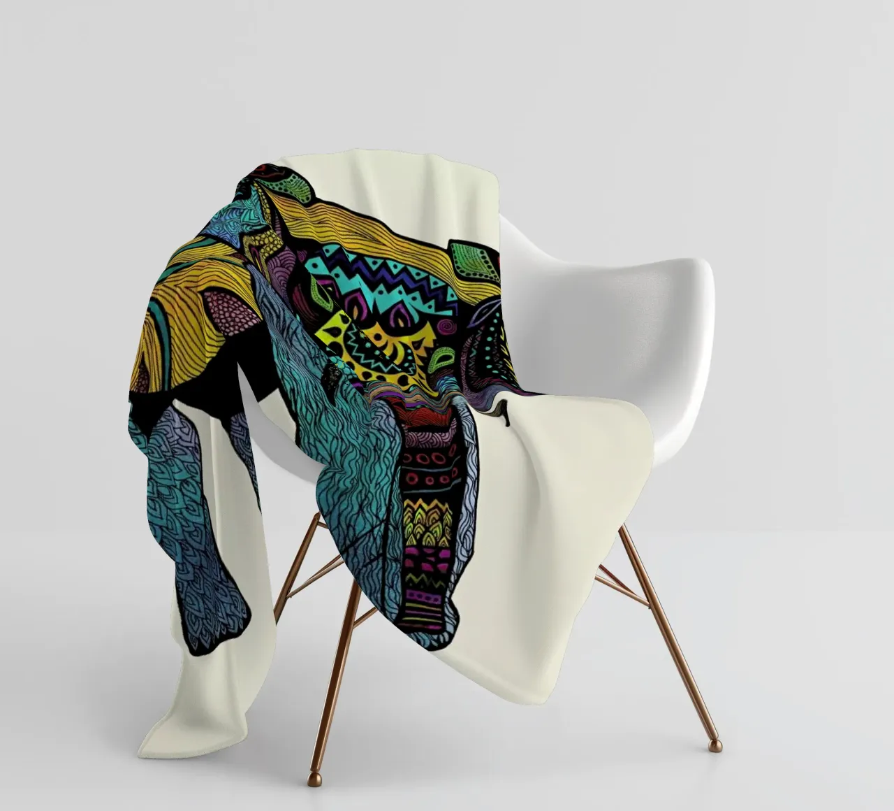 Elephant of Namibia coperta in pile da Pom Graphic Design