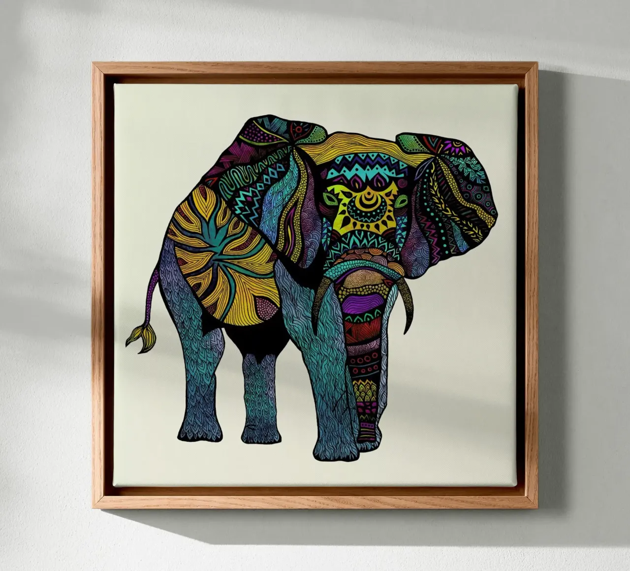 Elephant of Namibia tela con Cornice a cassetta da Pom Graphic Design