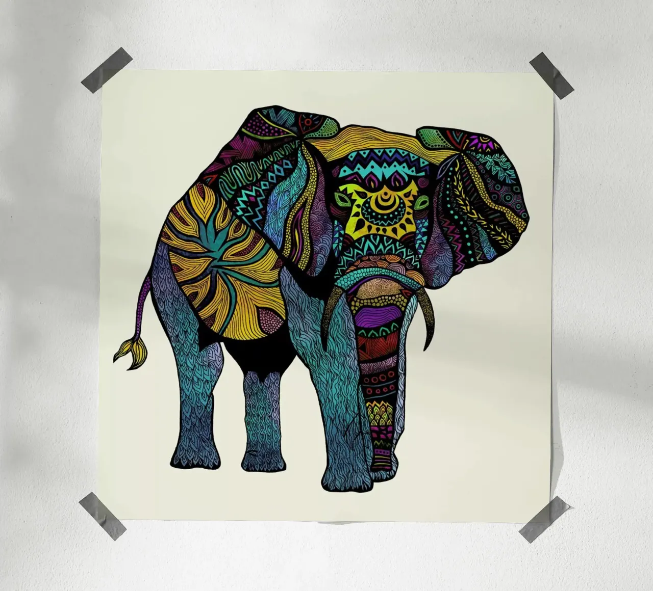Elephant of Namibia poster by Pom Graphic Design