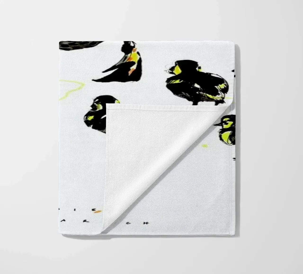 Ducks beach towel by Mala Alani