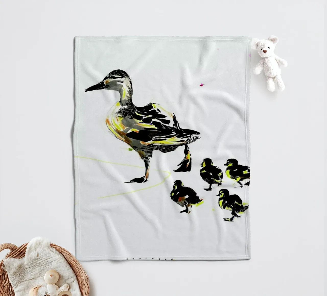 Ducks Fleecedecke von Mala Alani