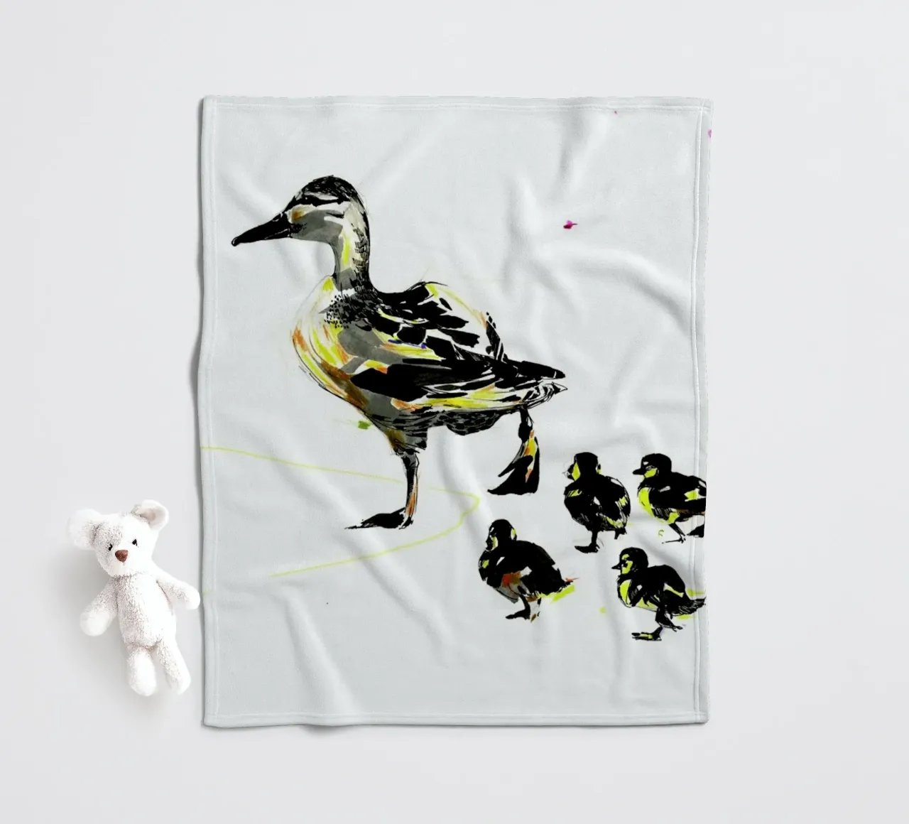 Ducks Fleecedecke von Mala Alani