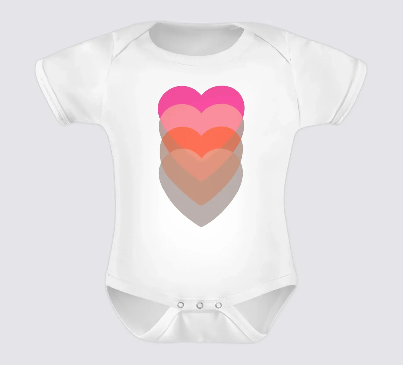 Cuore pulsante body neonato maniche corte da Rose Beck Art
