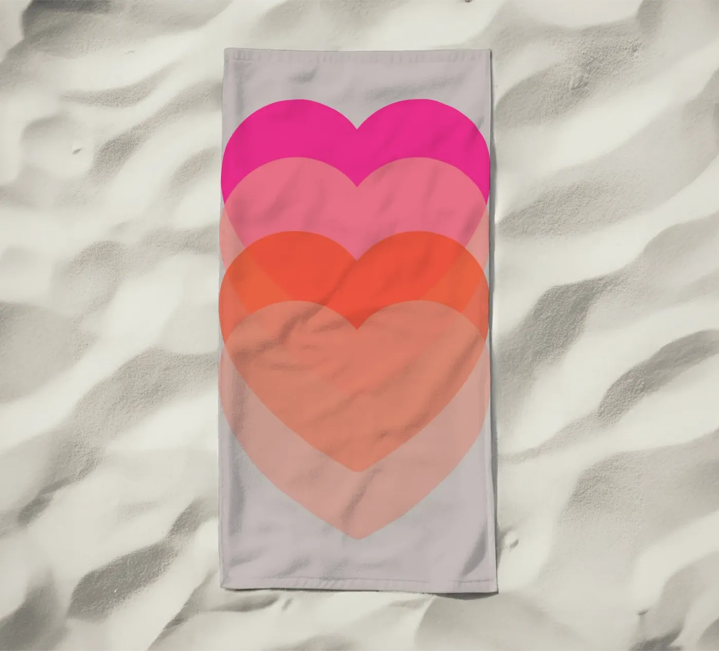 Cuore pulsante telo mare da Rose Beck Art