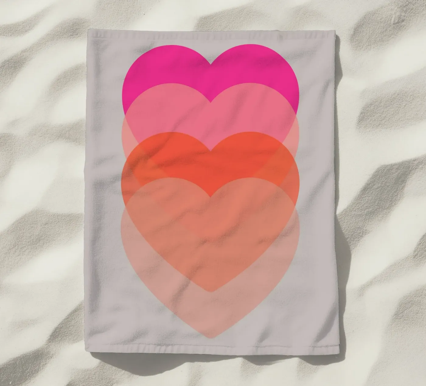 Cuore pulsante telo mare da Rose Beck Art