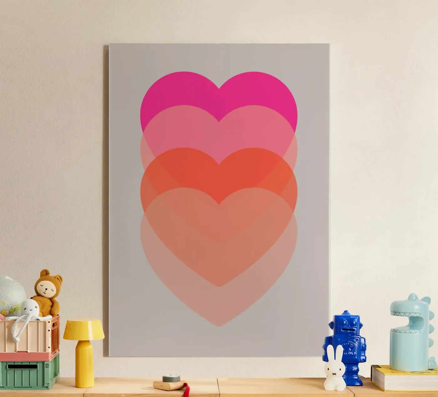 Kloppend hart acryl van Rose Beck Art