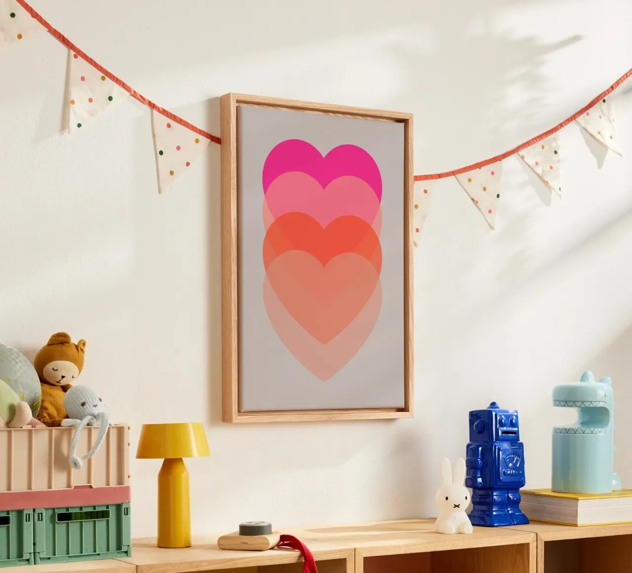 Cuore pulsante tela con Cornice a cassetta da Rose Beck Art