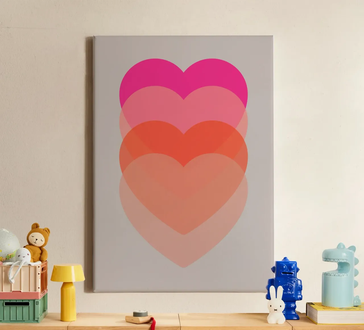 Cuore pulsante tela con Cornice a cassetta da Rose Beck Art
