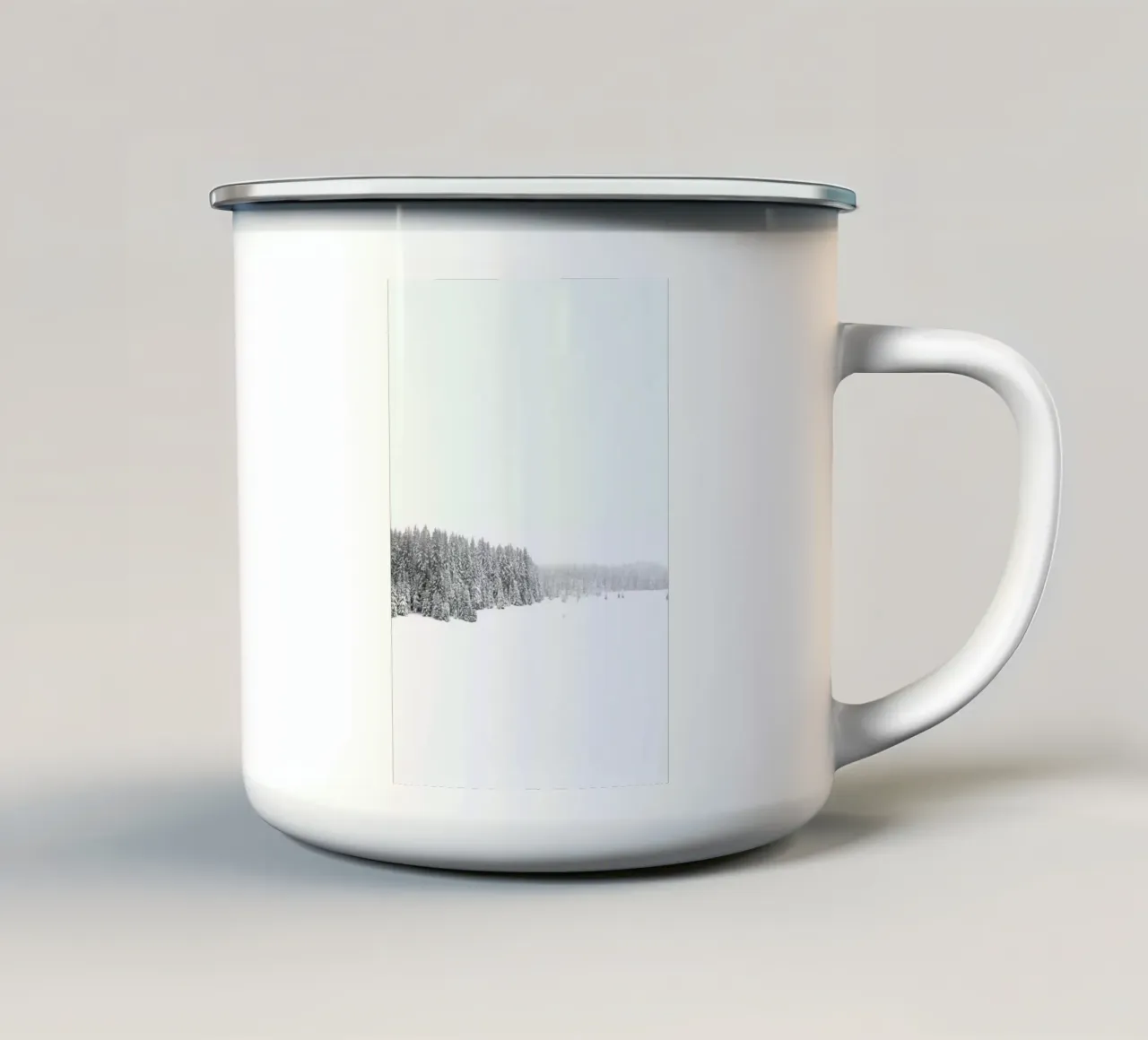White White Winter 1/2 tazza in smalto da Studio Nahili