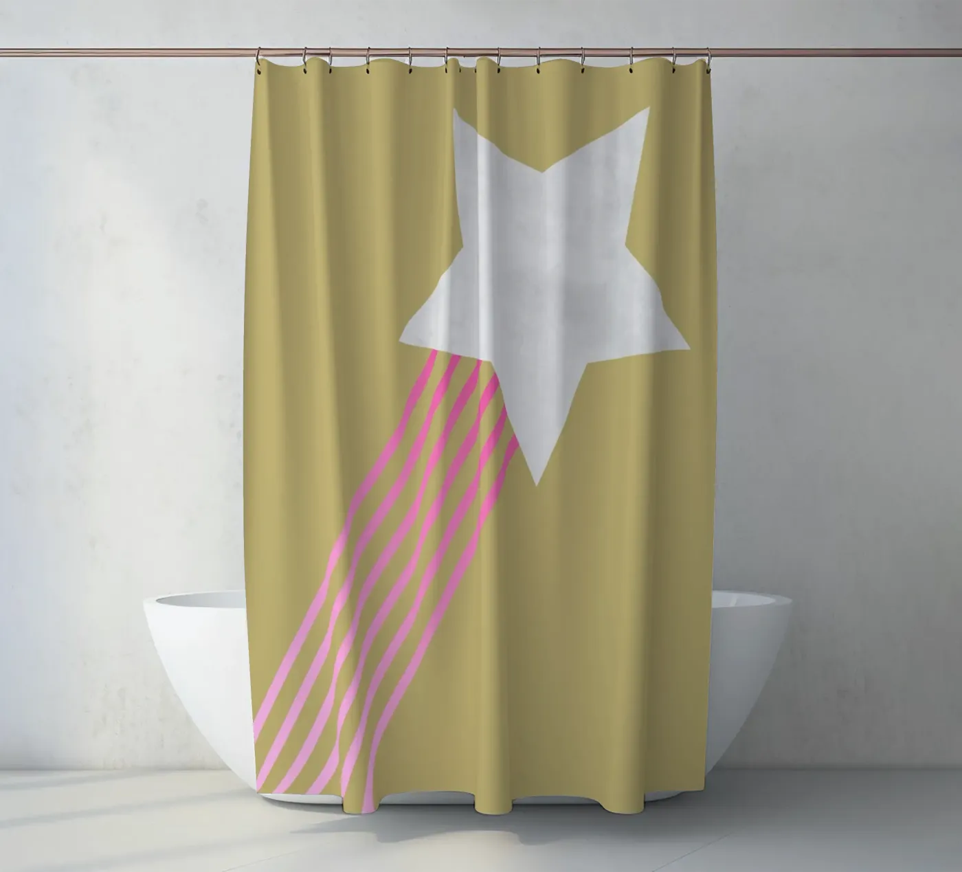Comet Duschvorhang von Rose Beck Art
