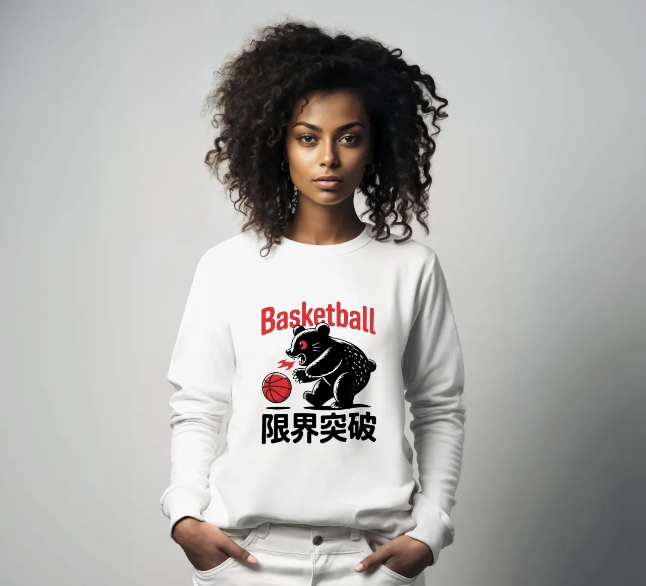 Orso da basket Design grafico giapponese - Limit Break Kanji felpa da GameDay Studio