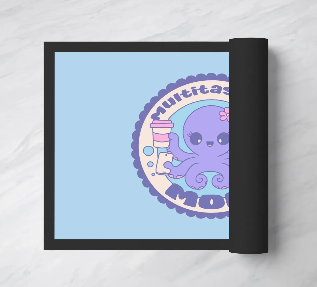 Multitaskende moeder deurmat van Loobs