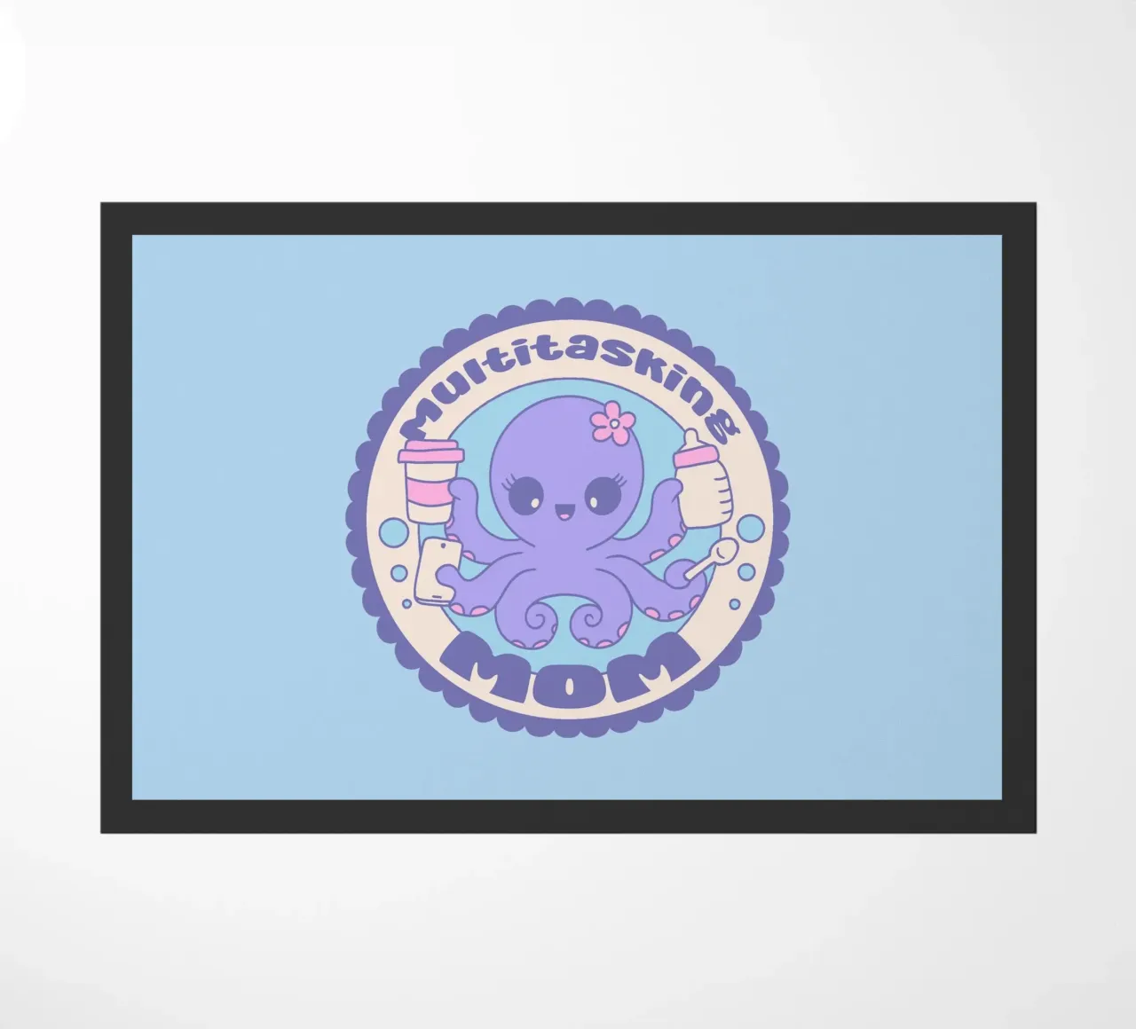 Multitaskende moeder deurmat van Loobs